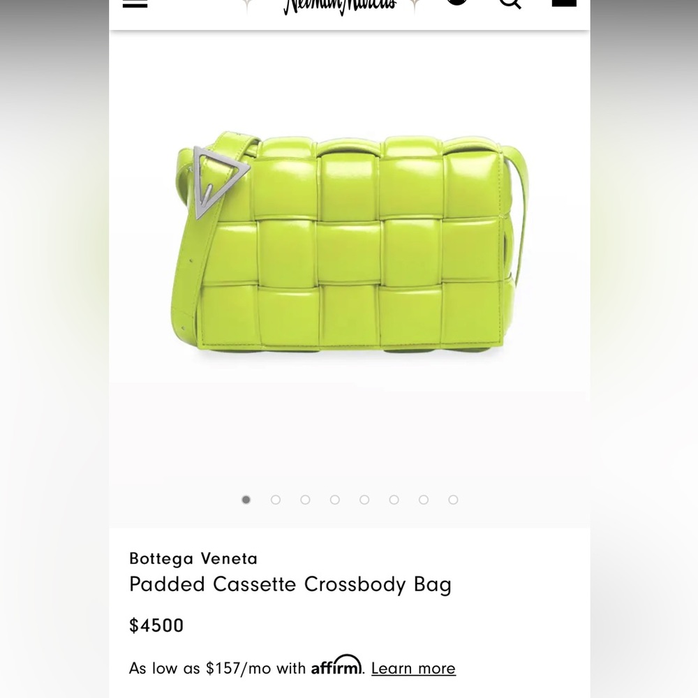 Bottega sold out Kiwi padded cassette crossbody